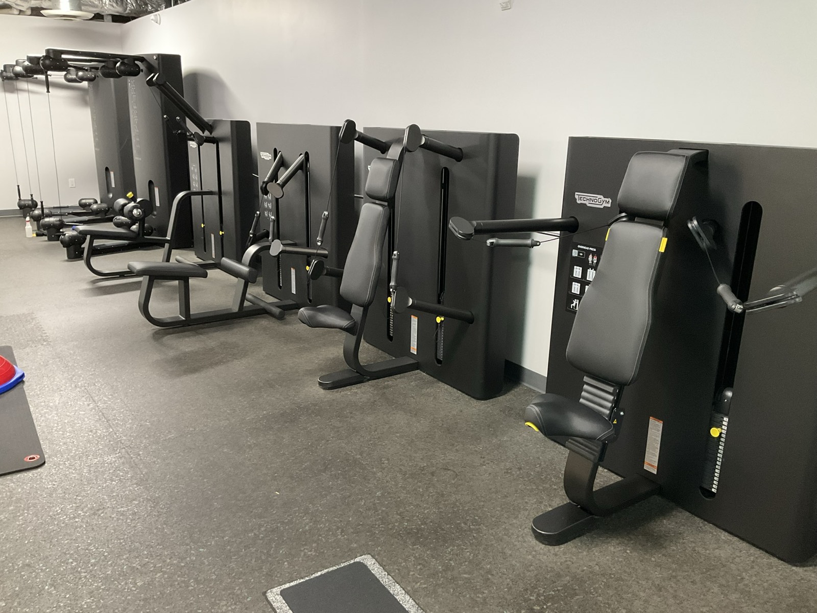 Strength machines on the training floor at Calabasas Fitness Center in Calabasas, CA